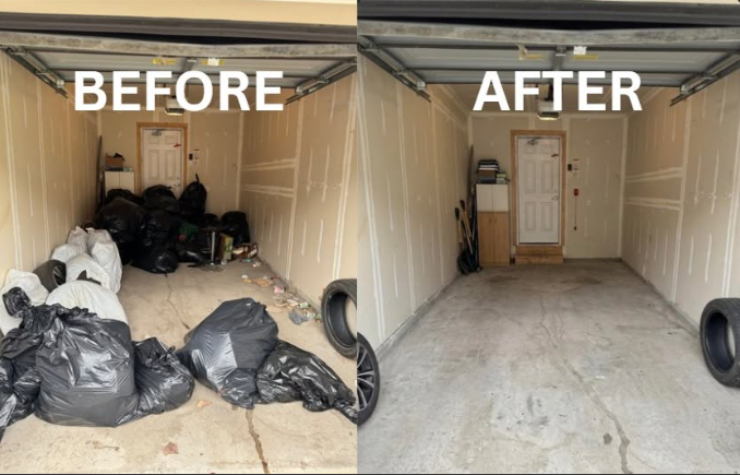 Before and After Garage Clean Up